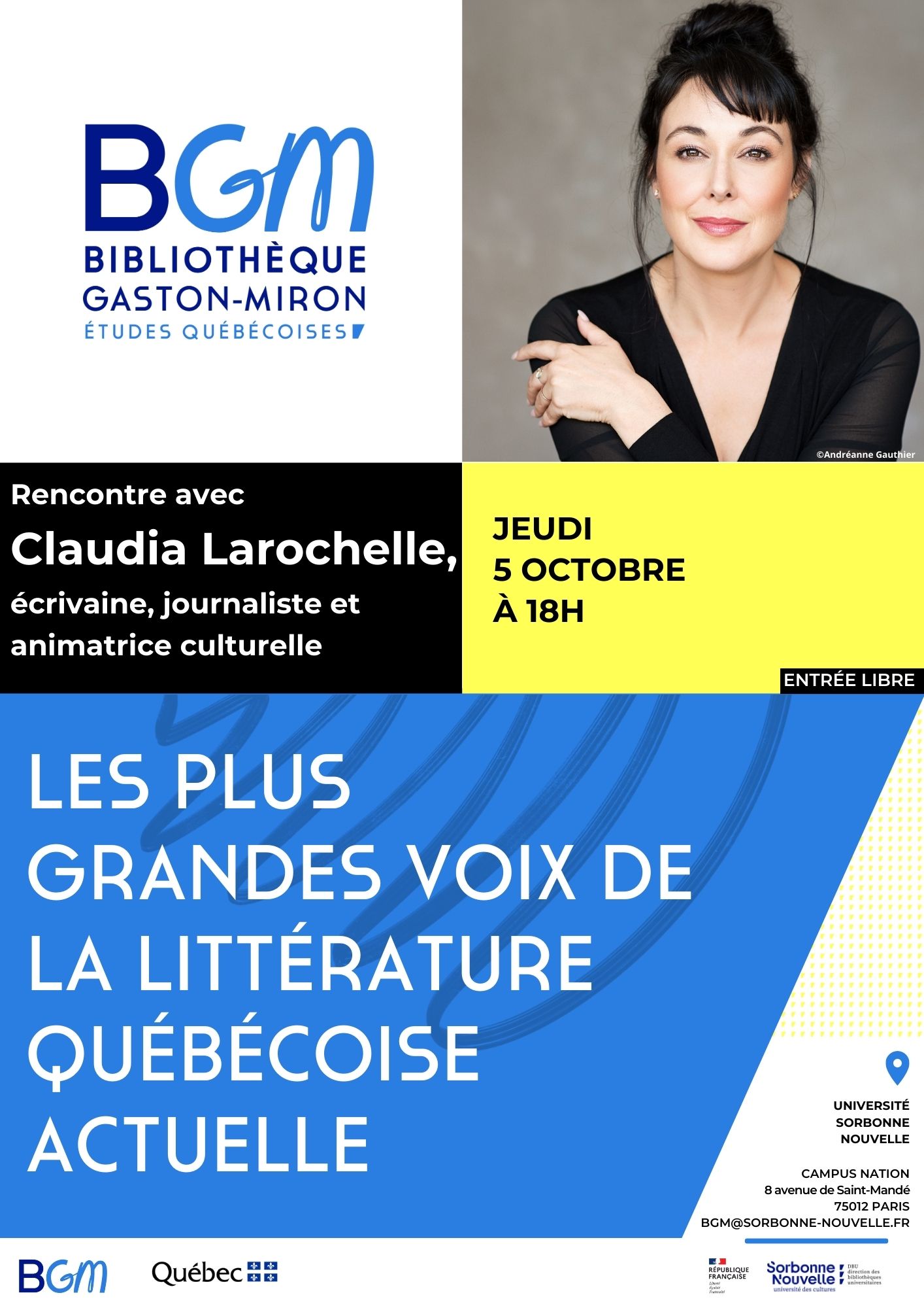 Affiche Claudia Larochelle