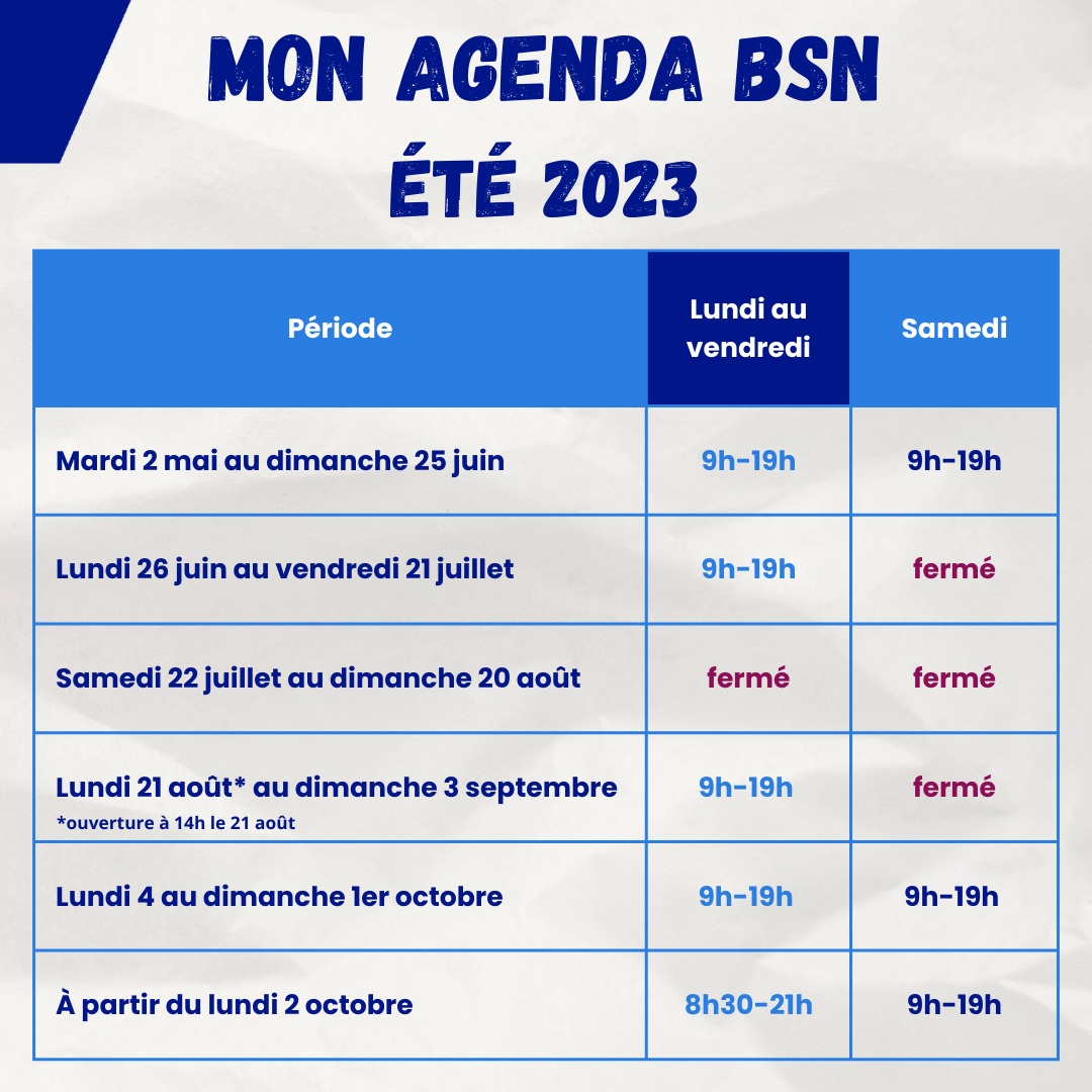 Mon agenda BSN 2