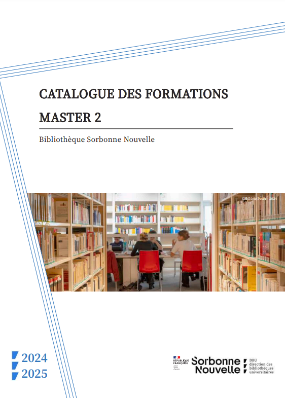 Couverture catalogue formations M2 BSN 2024 2025