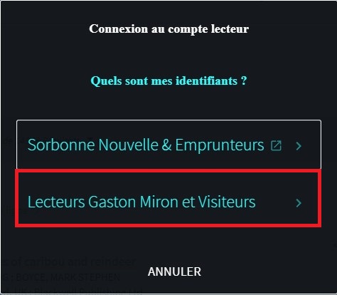 connexion BGM et visiteur